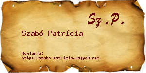 Szabó Patrícia névjegykártya